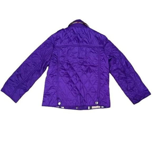 Burberry Children Quilted Kid's Jacket Purple Girl Size 5Y Cute Spring Snap Kids - Picture 4 of 4